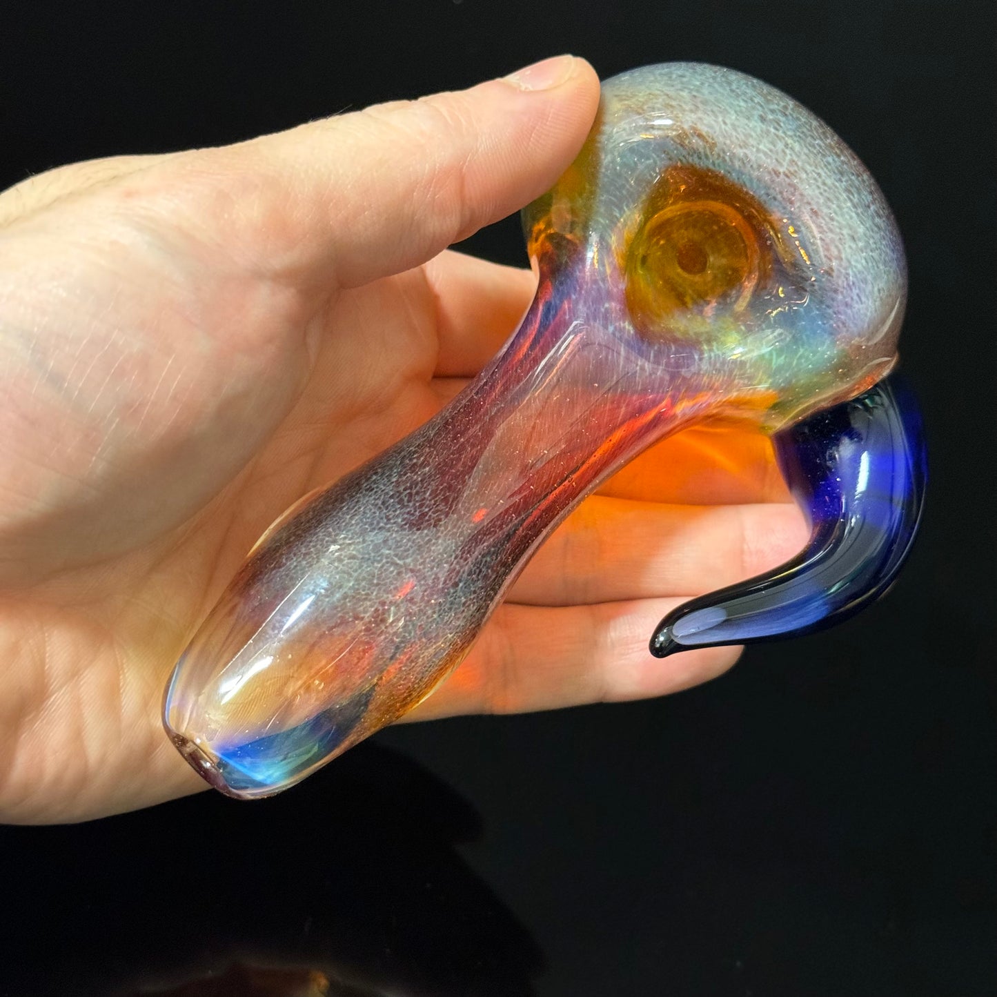 Color Changing Multicolor Inside Out Glass Pipe Heady Pipe Hand Blown Extra Thick