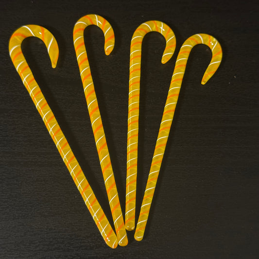 Candy Cane Glass Ornament