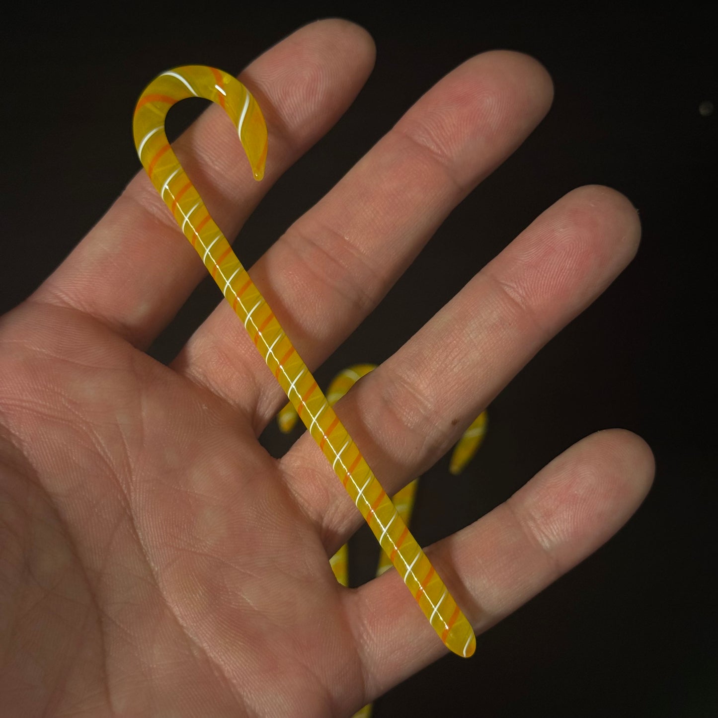 Candy Cane Glass Ornament