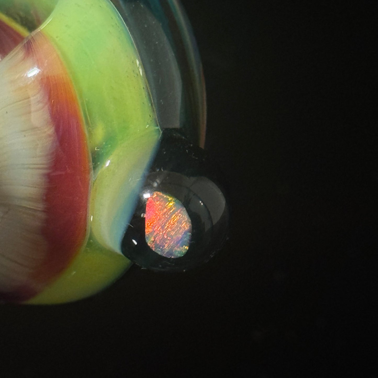 Linework Switchback Glass Pipe, Heady Hand Blown with An Opal