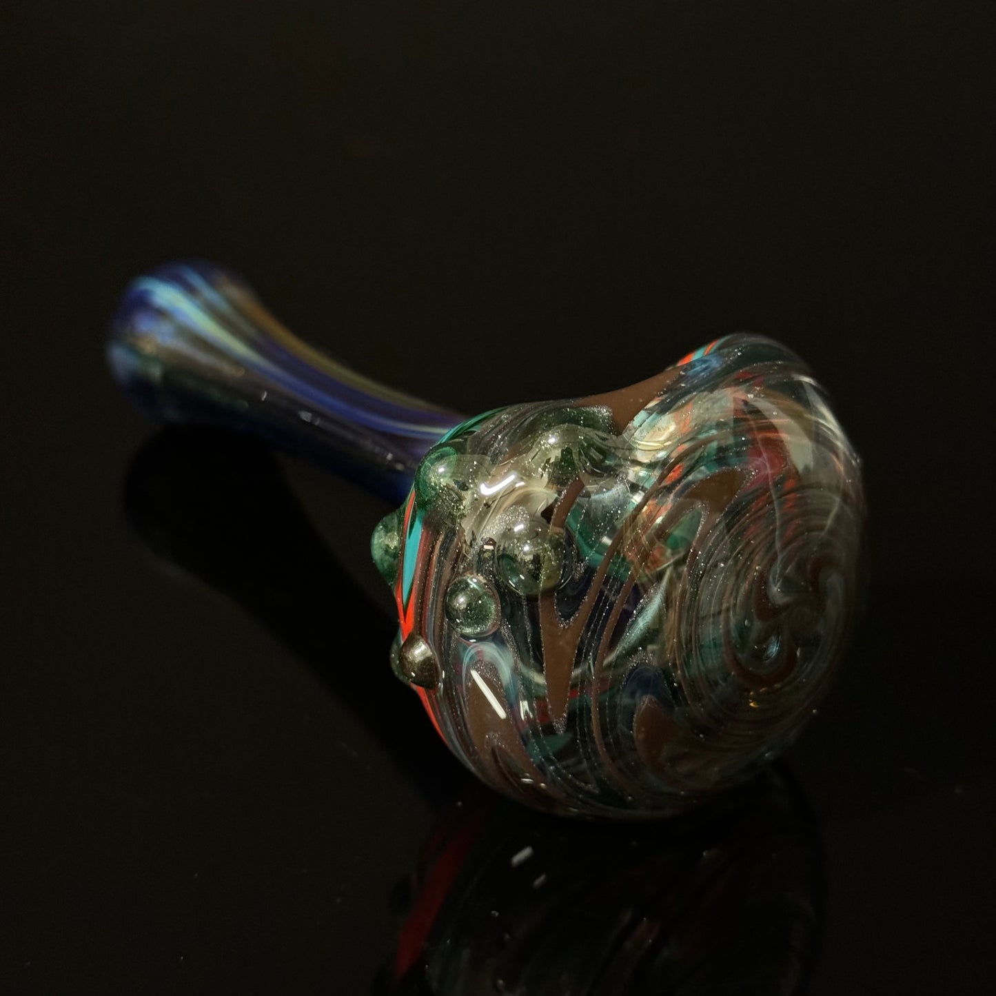 Full Linework Switchback Glass Pipe, Heady Hand Blown