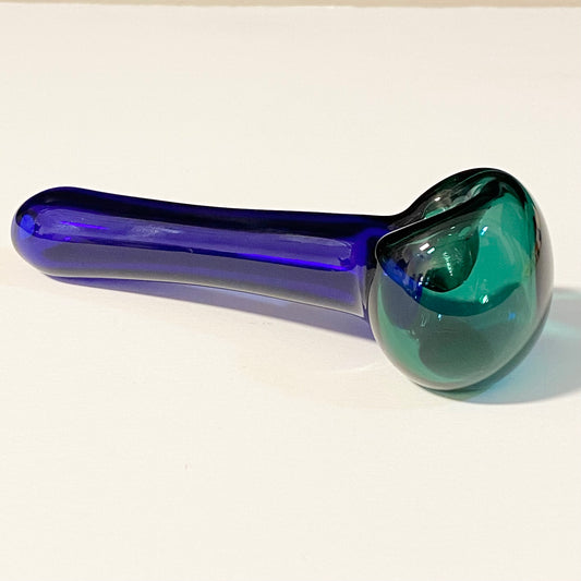 Blue & Green Glass Pipe, Heady Hand Blown