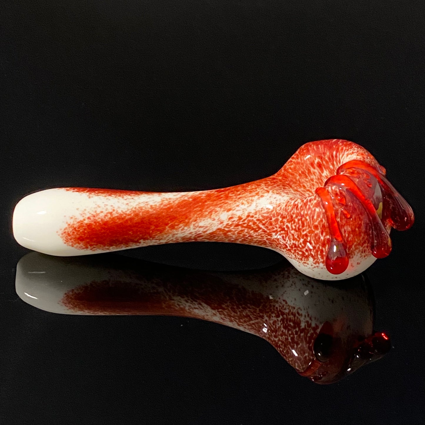 Dexter Blood Spatter / Splatter Glass Pipe Bowl Hand Pipe