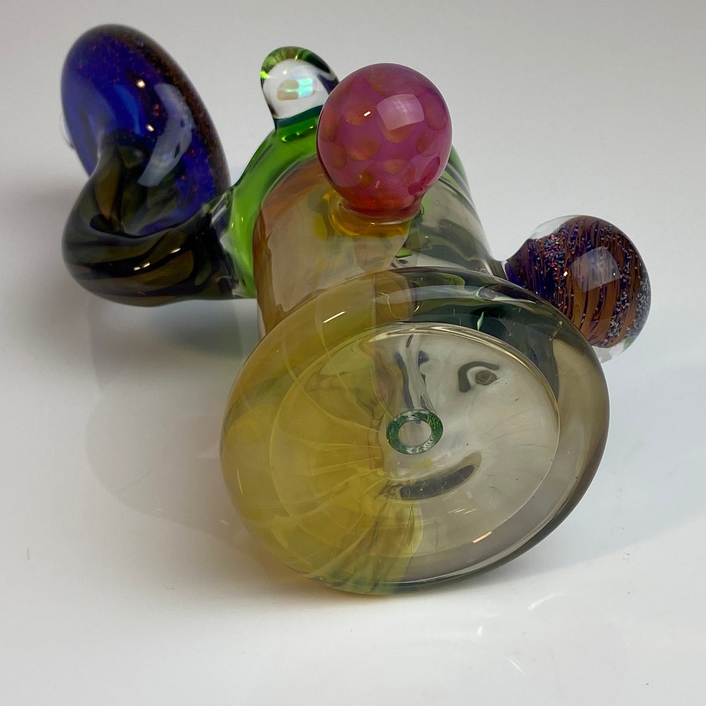 Crushed Opal Fumed Switchback Bubbler