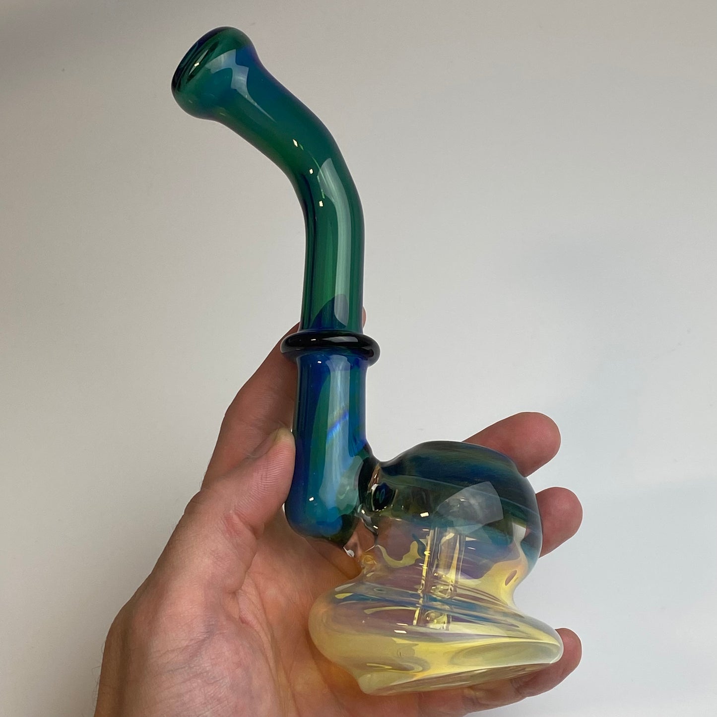 Yellow Fumed Glass Bubbler