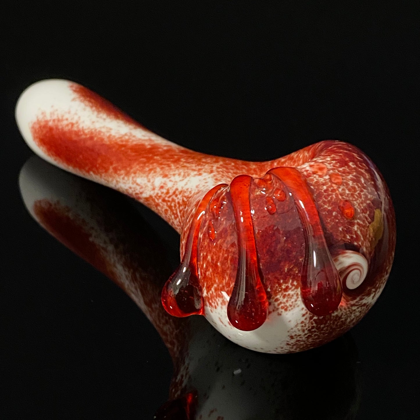 Dexter Blood Spatter / Splatter Glass Pipe Bowl Hand Pipe