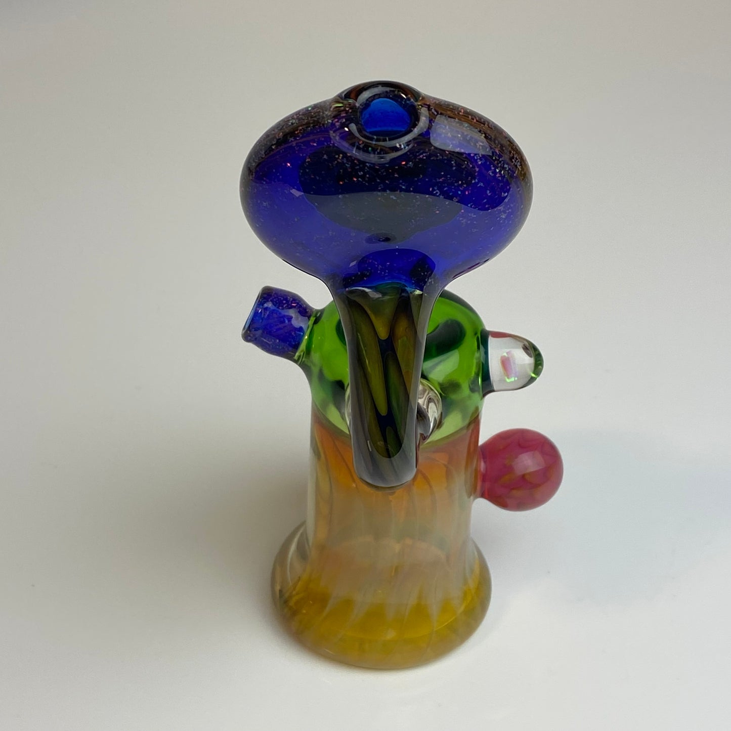 Crushed Opal Fumed Switchback Bubbler