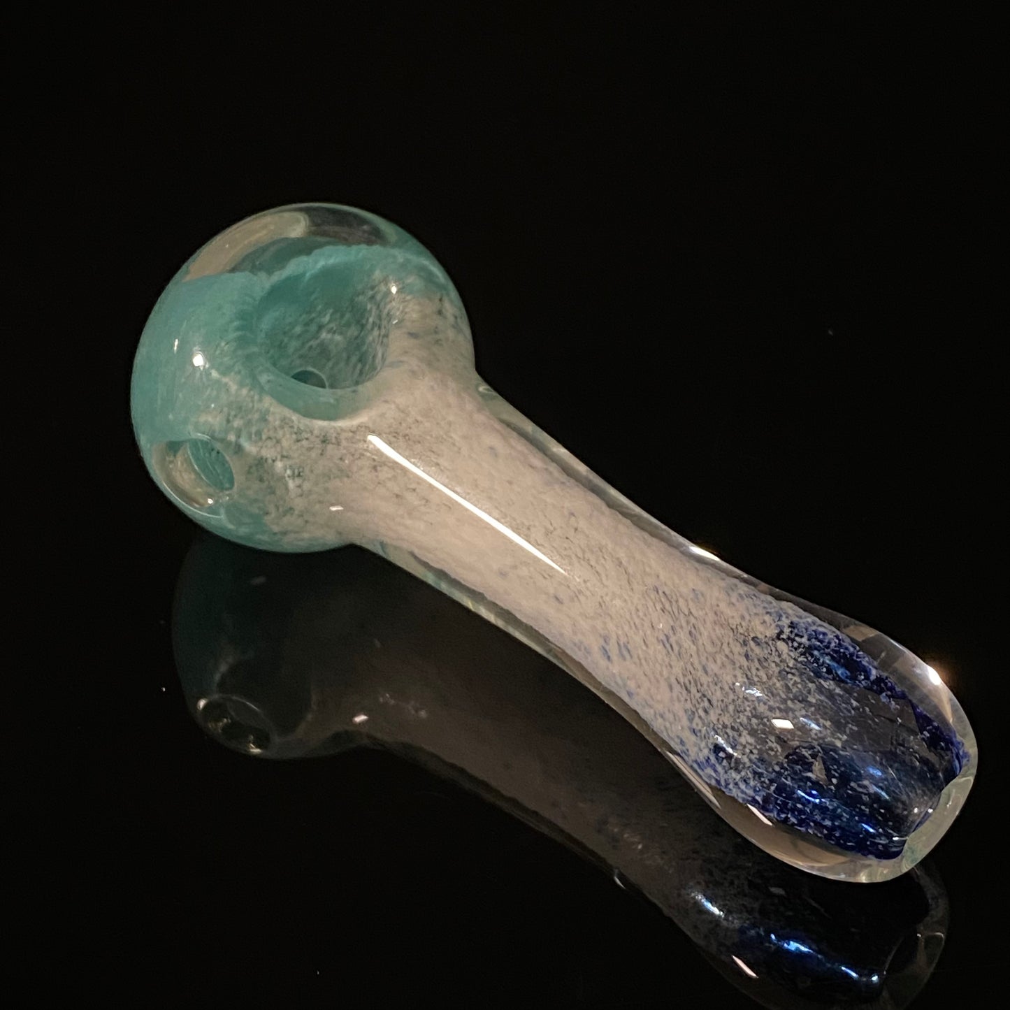 Heavy Inside out Blue & White Glass Pipe Heady Pipe Hand Blown Extra Thick