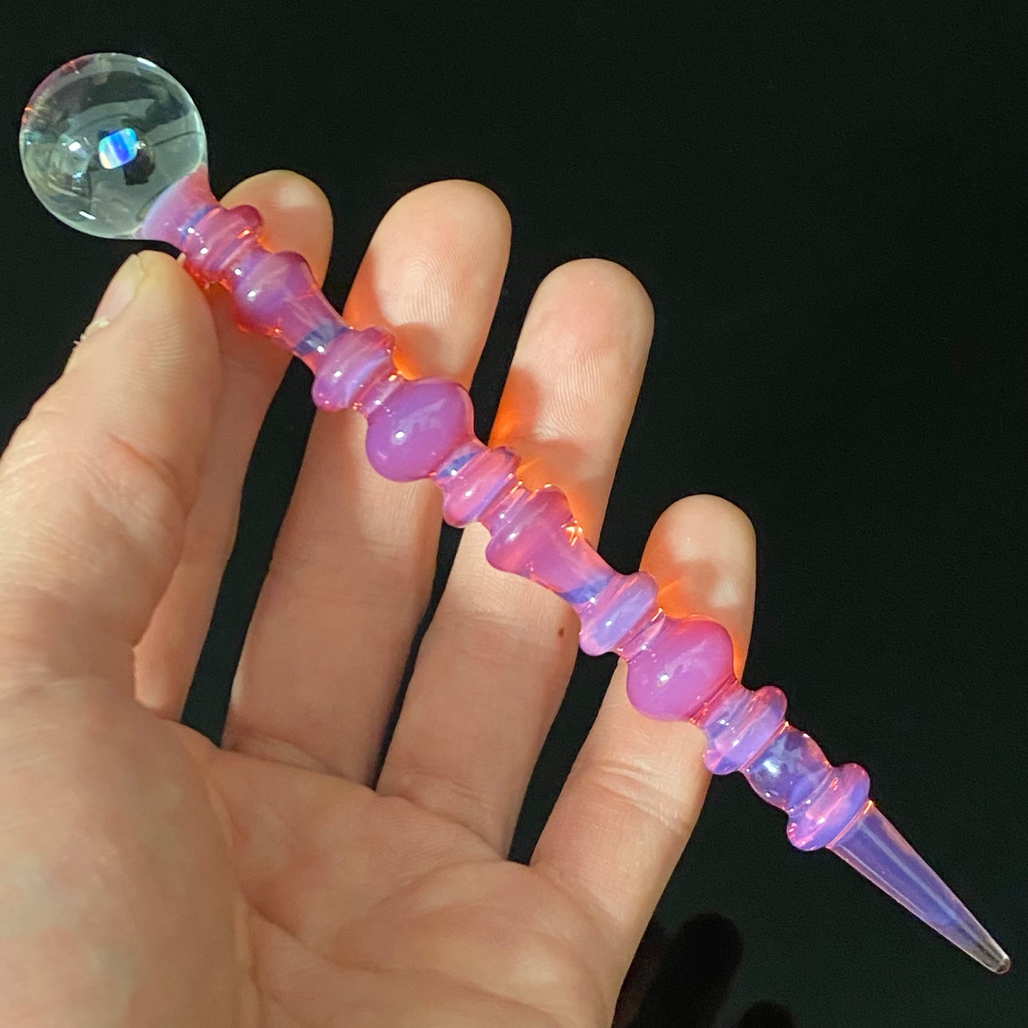 Karmaline Dabber with an Opal Art Glass Perfume Dauber