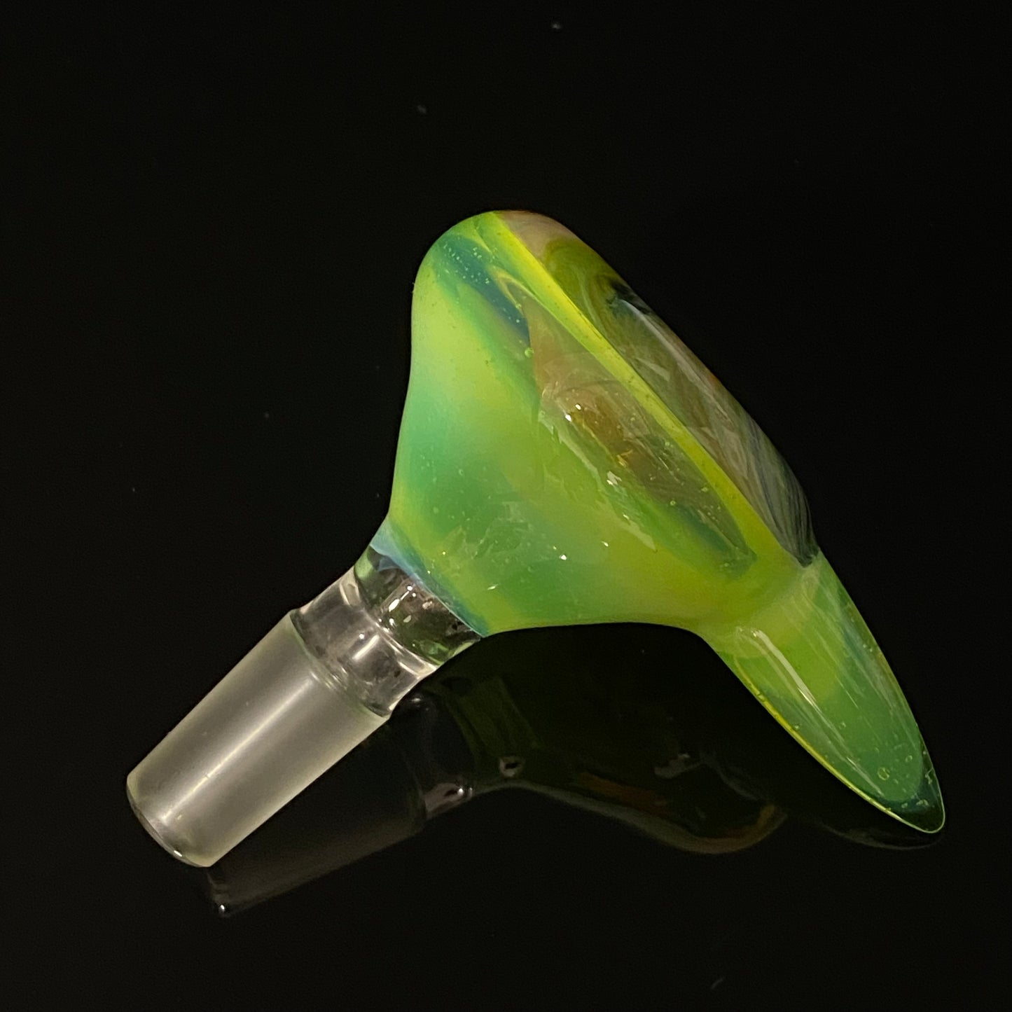 Slyme with Sparkle 14mm Slide Bowl Glass on Glass