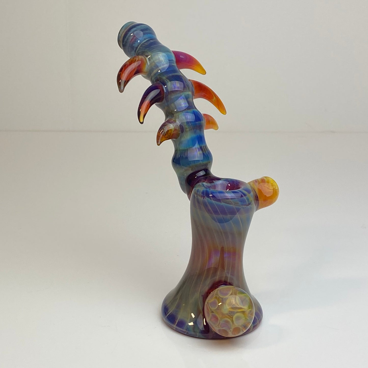 Amber Purple Horned Bubbler