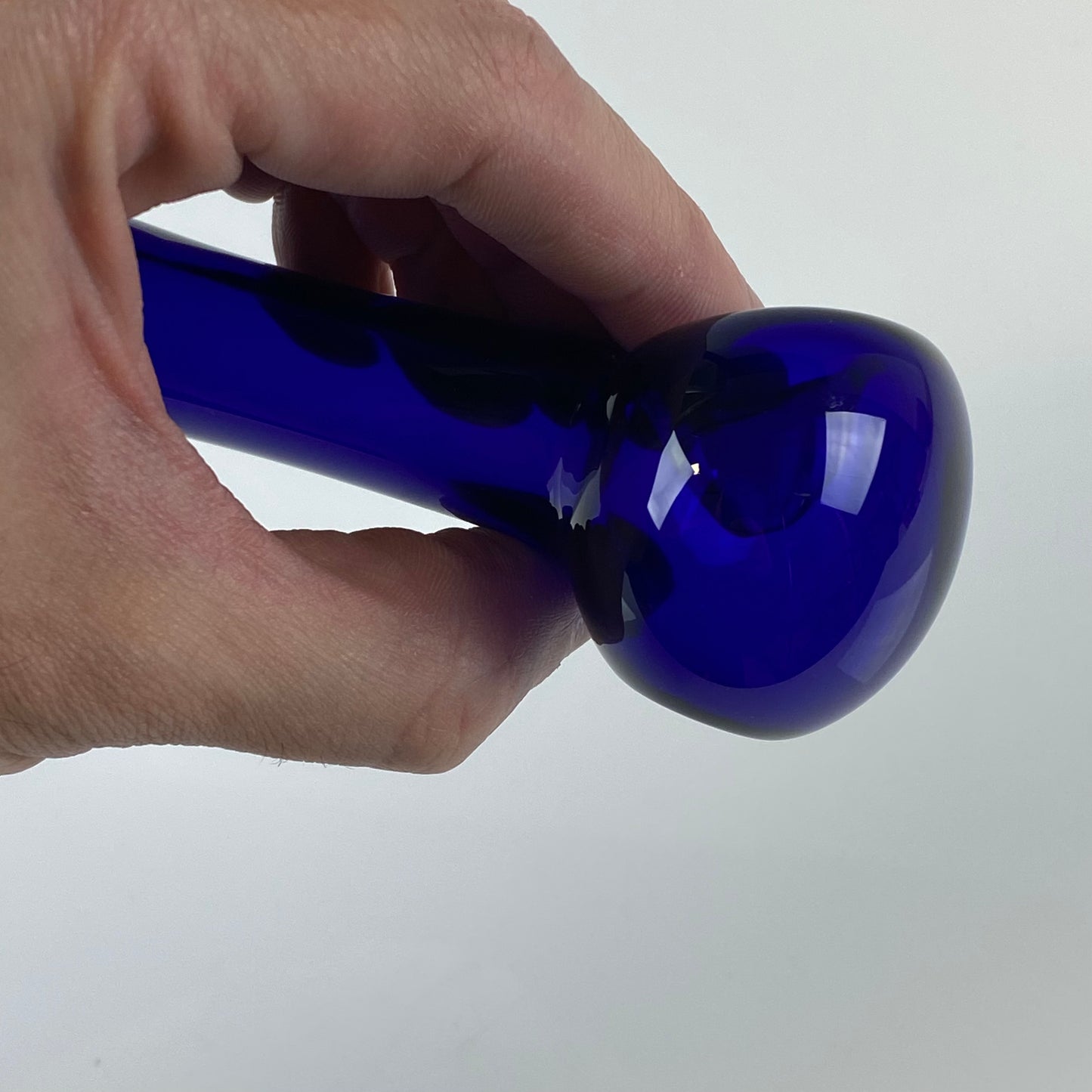 Cobalt Blue Glass Pipe, Heady Hand Blown