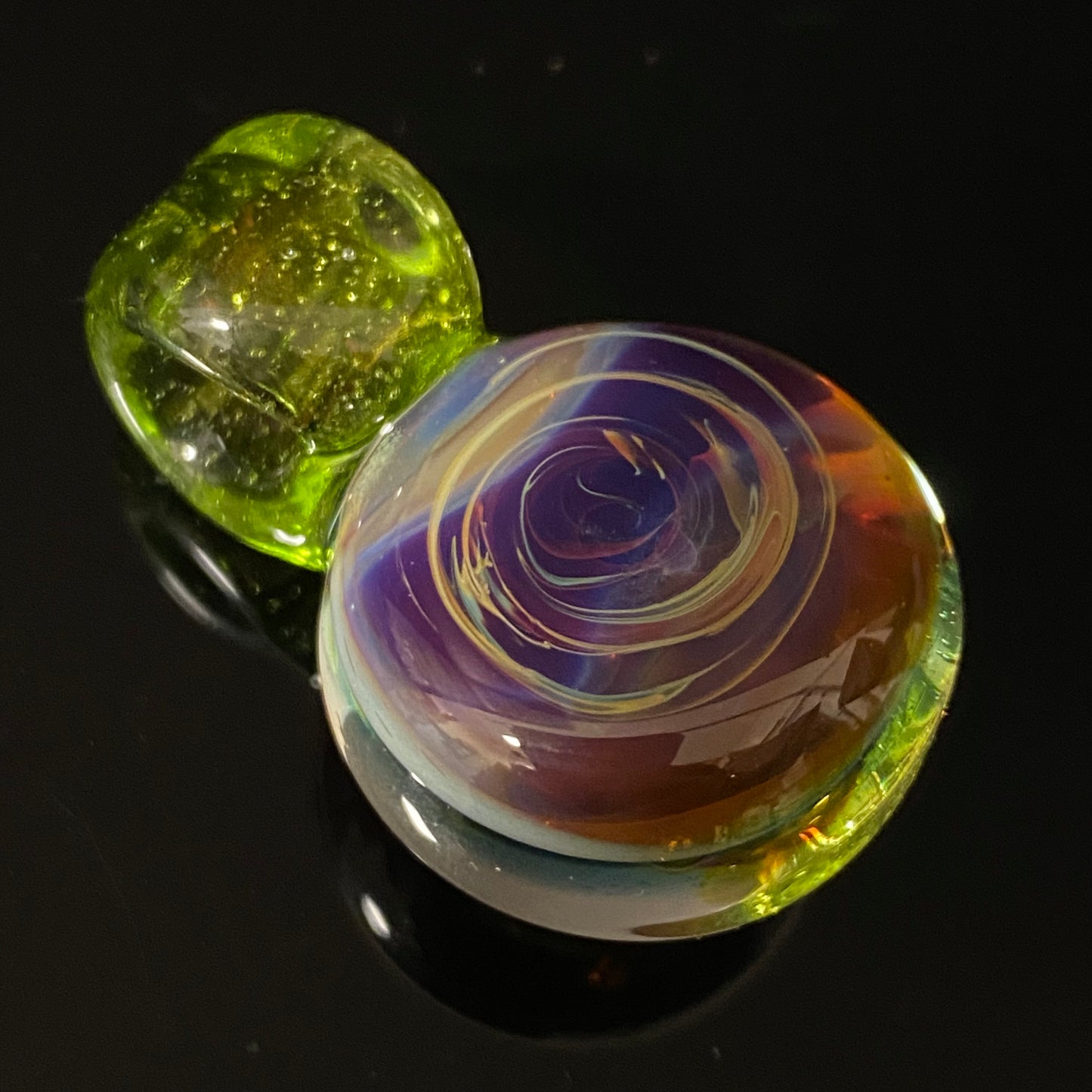 Galaxy Space Hand Made Glass Fume Pendant Necklace Made here in the Pacific Northwest