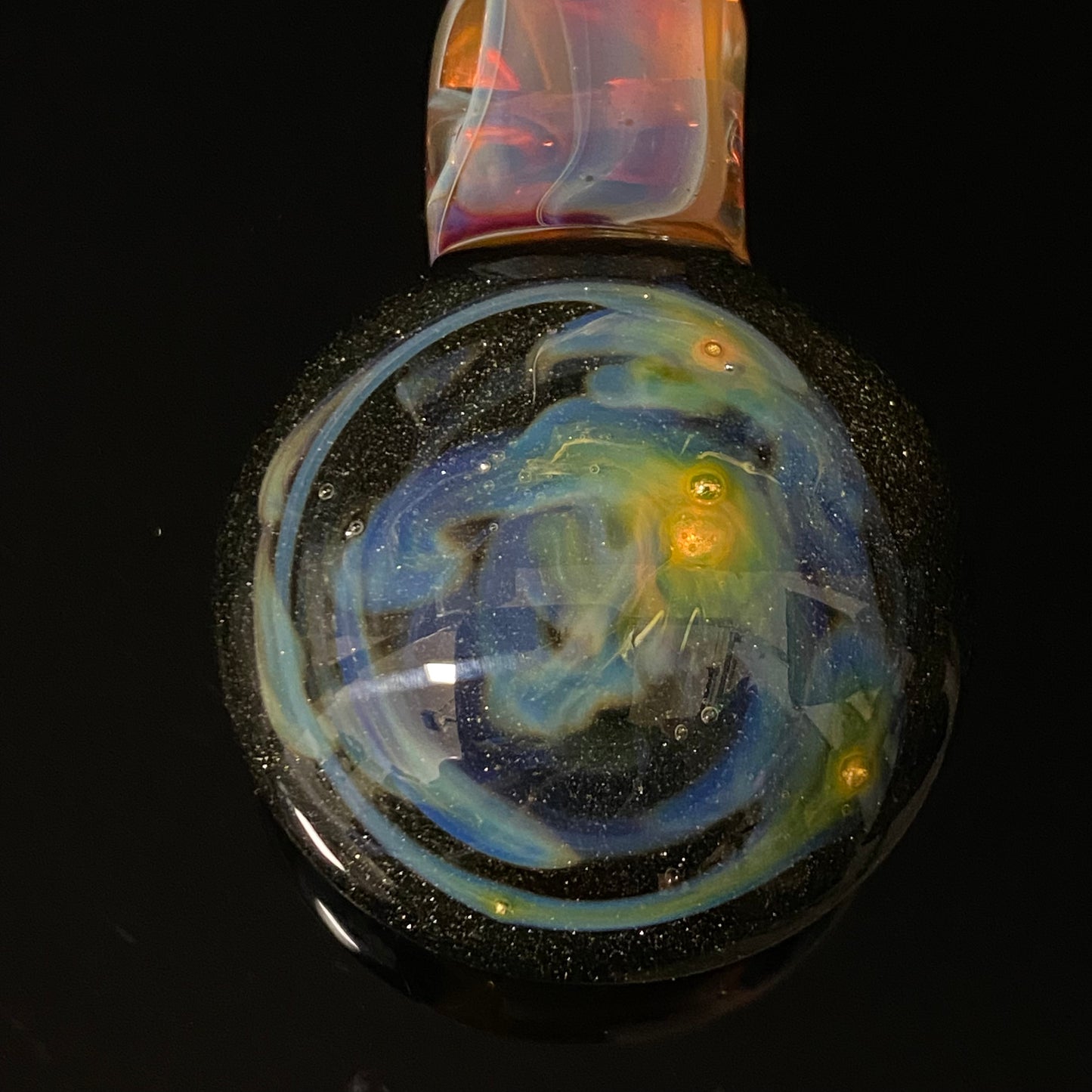 Galaxy Space Hand Made Glass Fume Pendant Necklace Made here in the Pacific Northwest