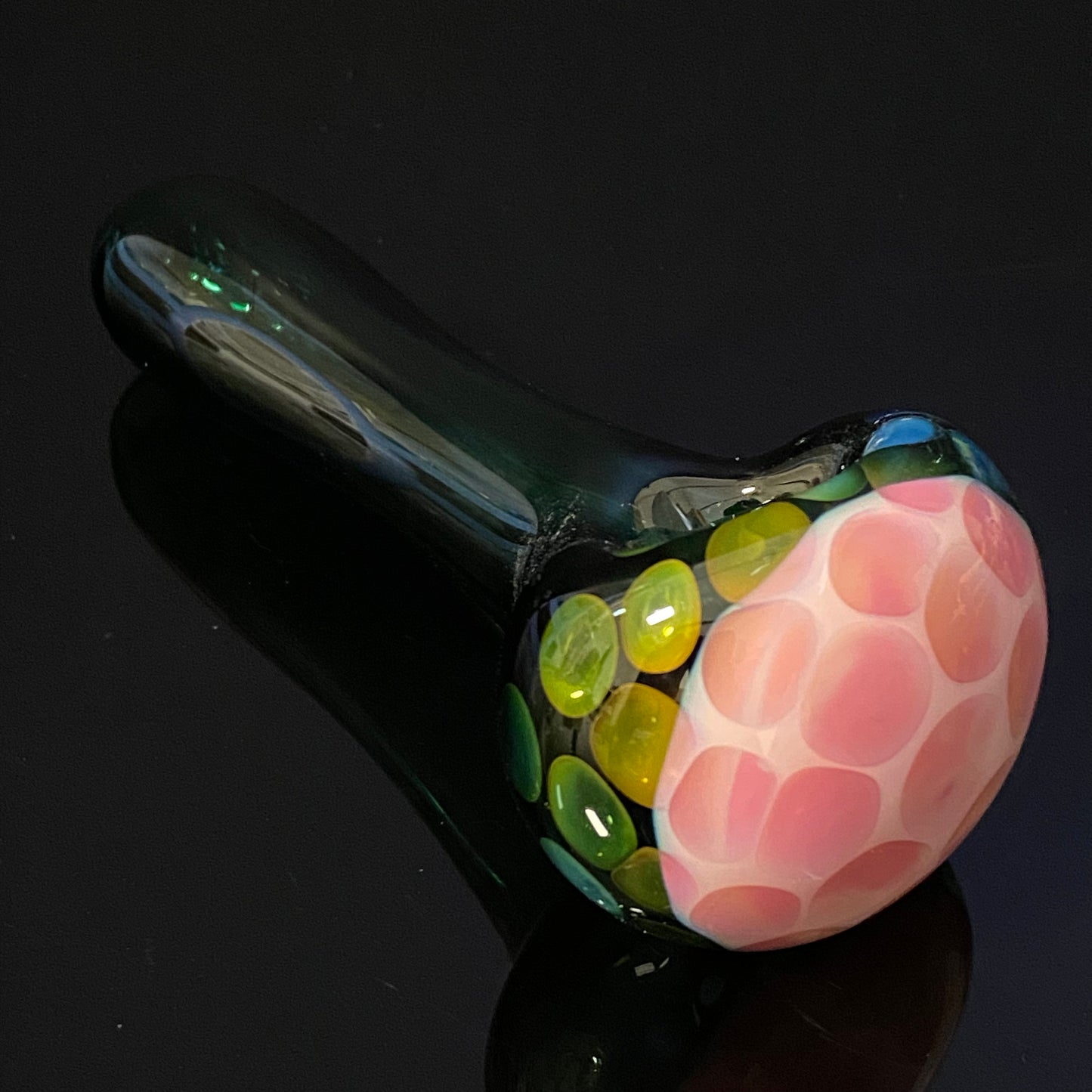 Pink Honeycomb Glass Heady Pipe Hand Blown