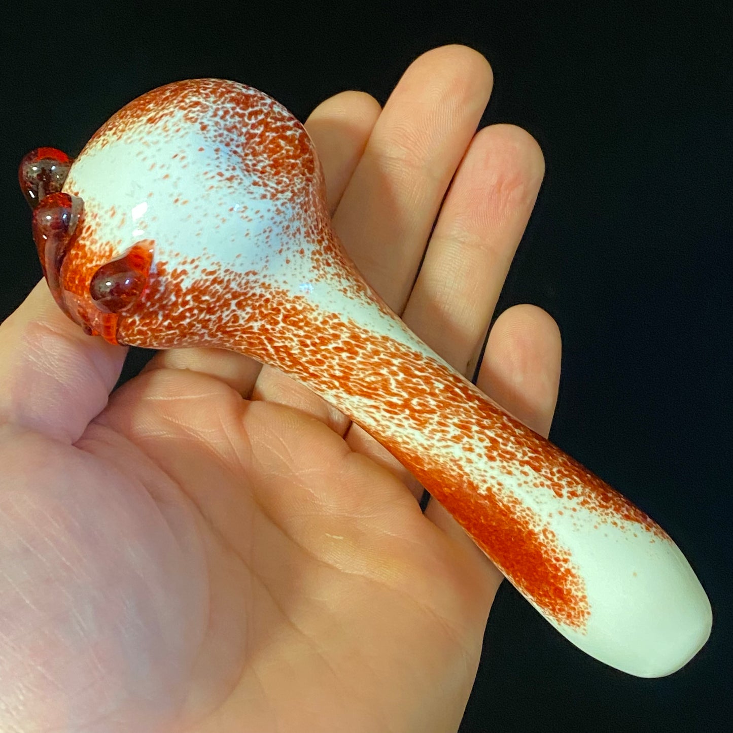 Dexter Blood Spatter / Splatter Glass Pipe Bowl Hand Pipe