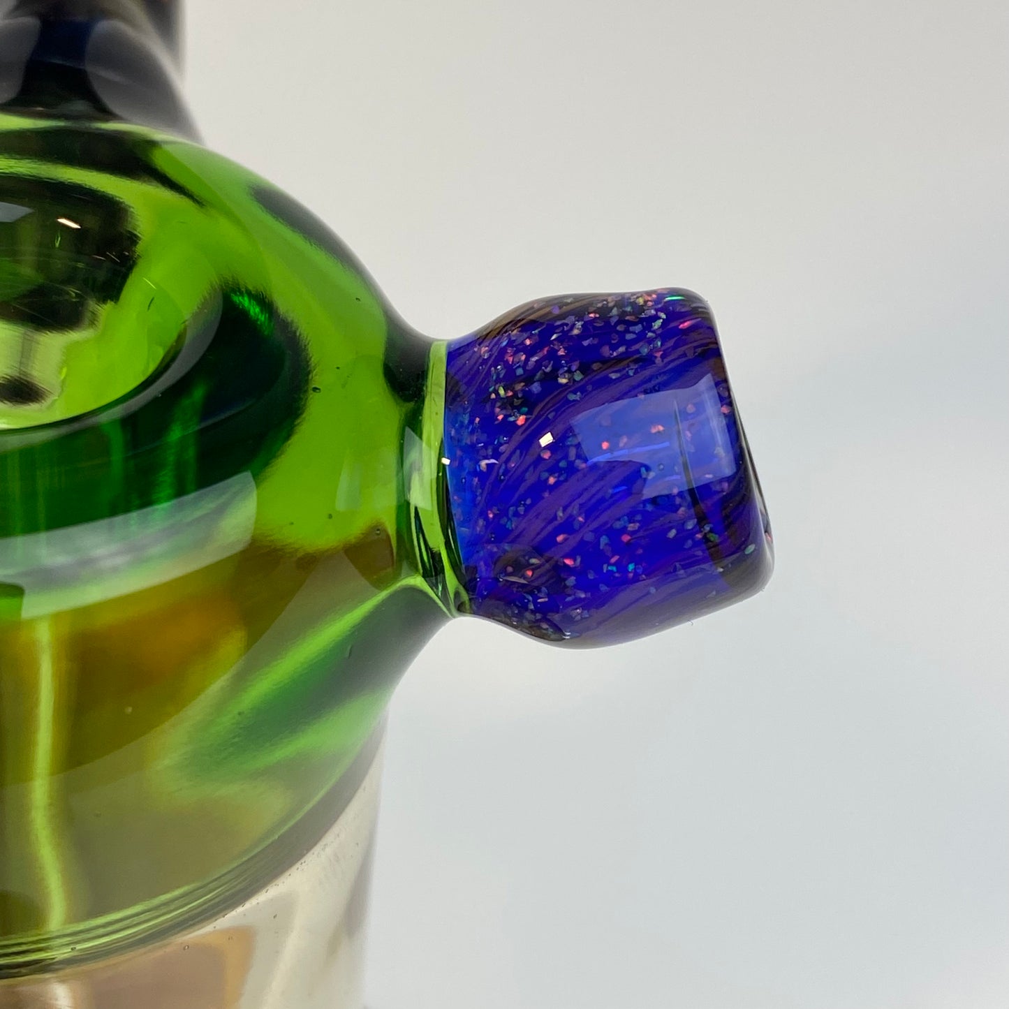 Crushed Opal Fumed Switchback Bubbler