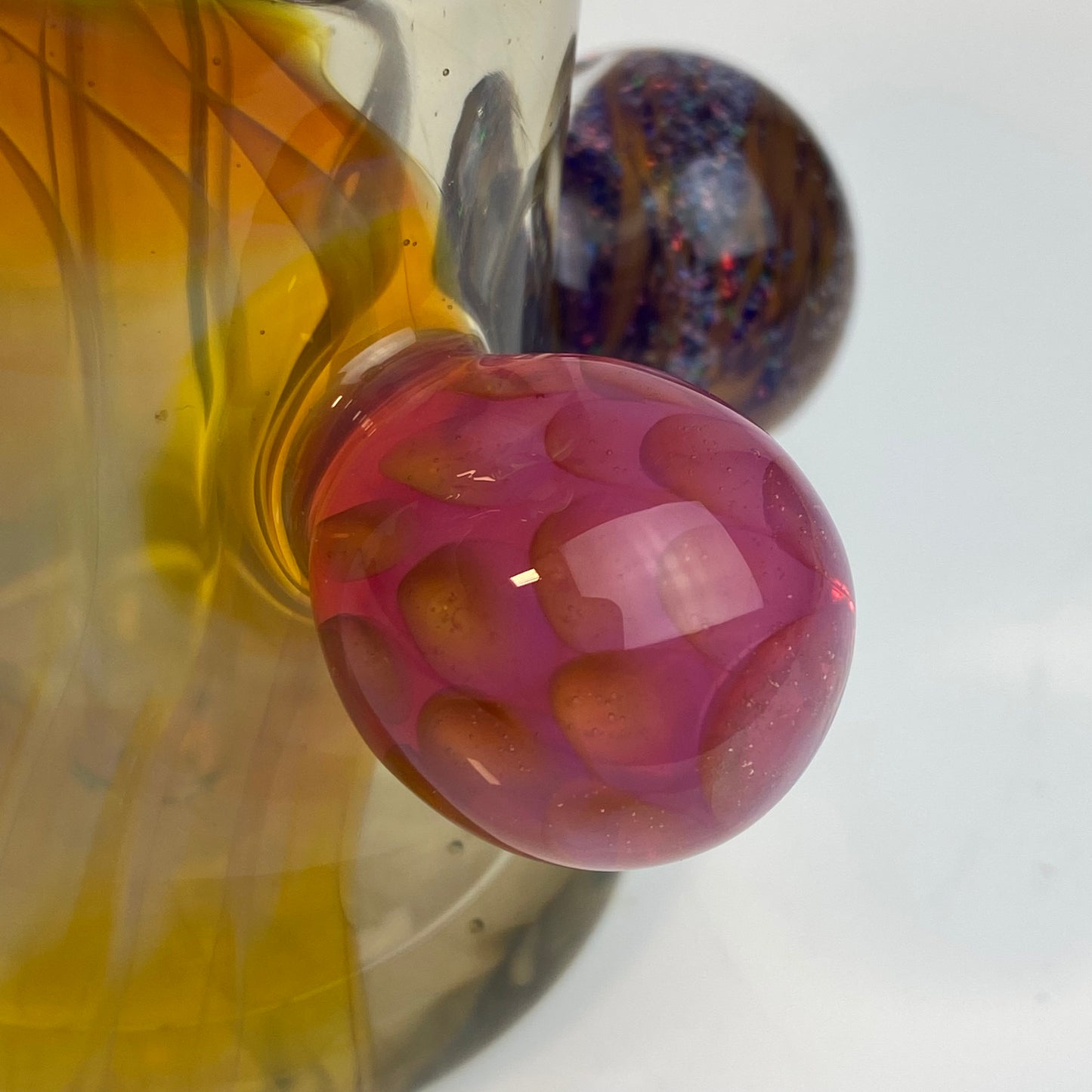 Crushed Opal Fumed Switchback Bubbler