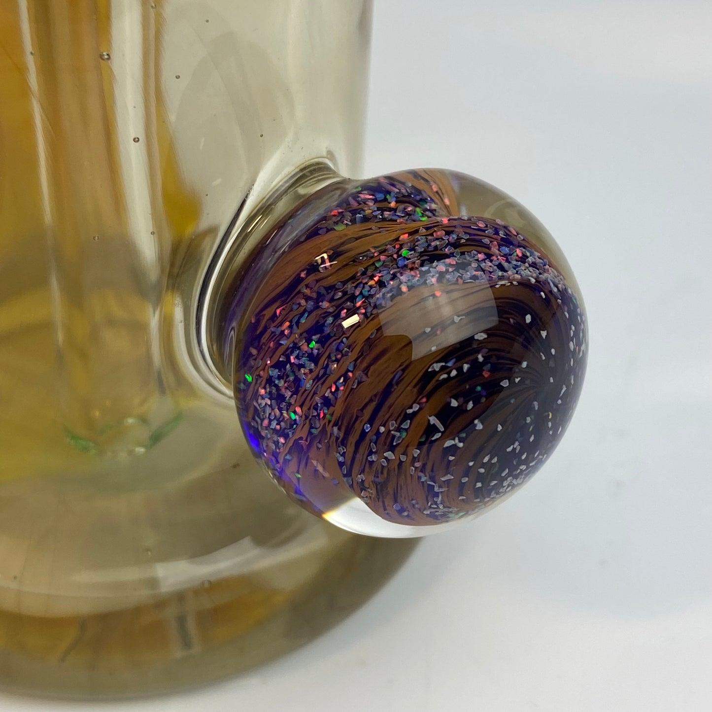 Crushed Opal Fumed Switchback Bubbler