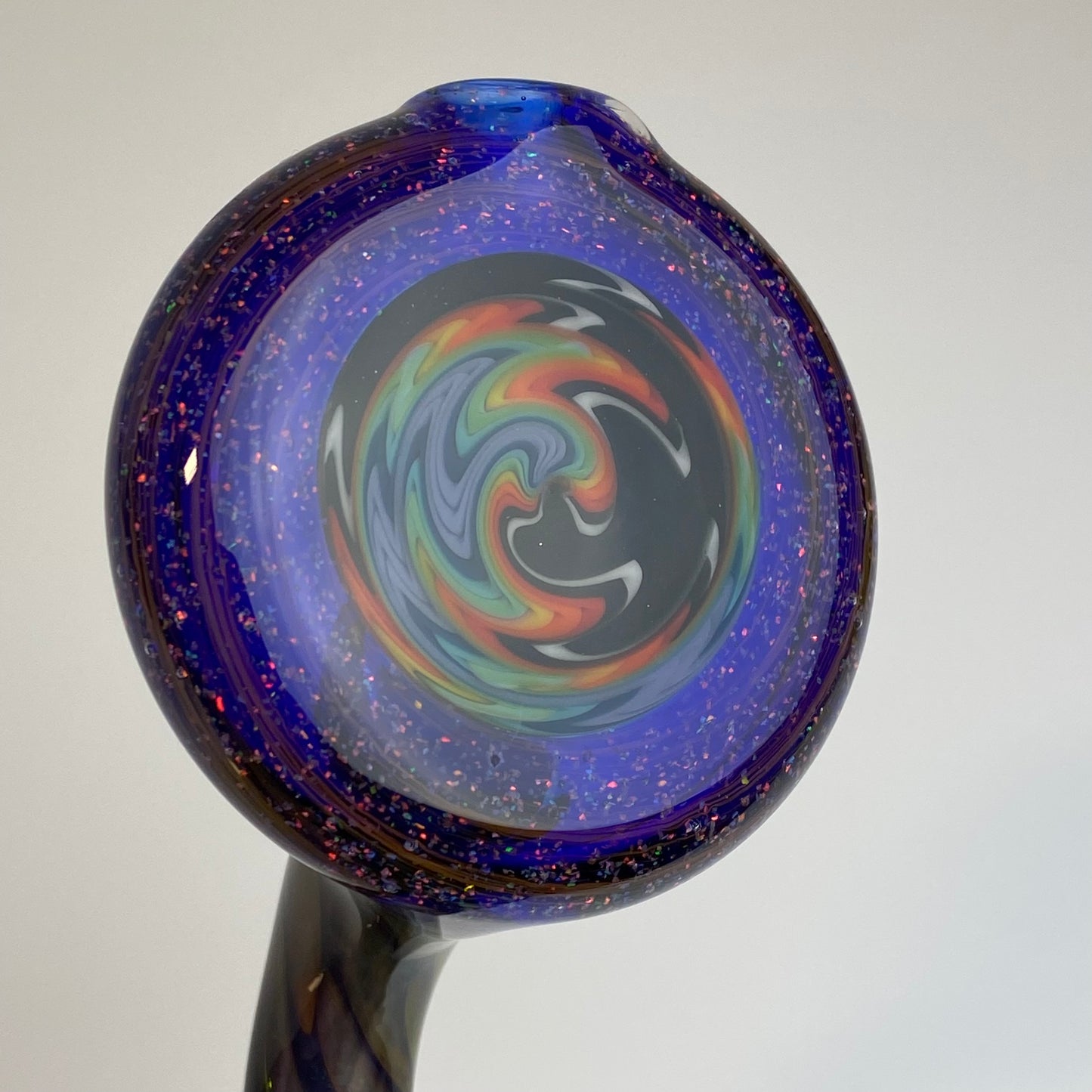 Crushed Opal Fumed Switchback Bubbler