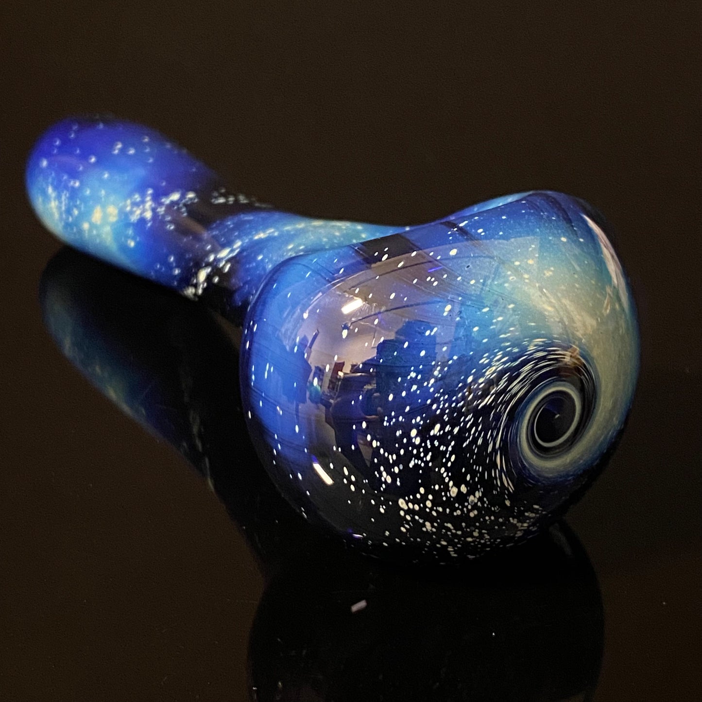 Galaxy Glass Pipe - Cobalt Space Pipe Nebula Fumed Glass Pipe, Heady H –  Vrosh