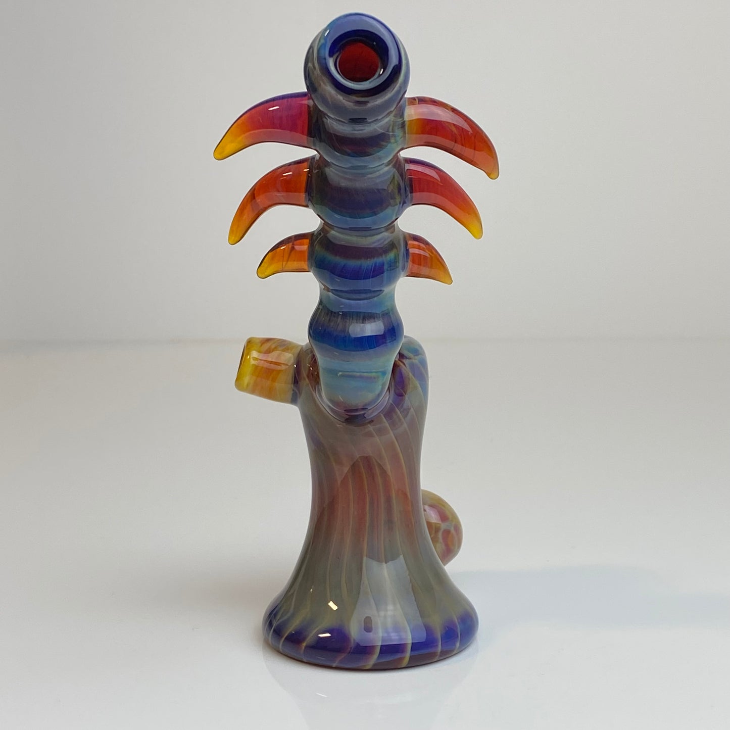 Amber Purple Horned Bubbler