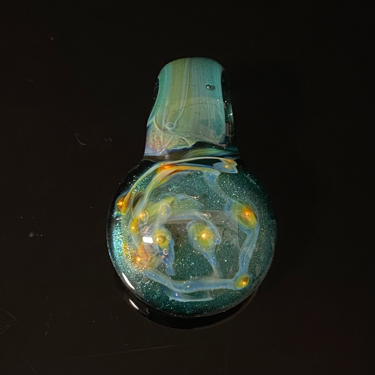 Galaxy Space Hand Made Glass Fume Pendant Necklace Made here in the Pacific Northwest