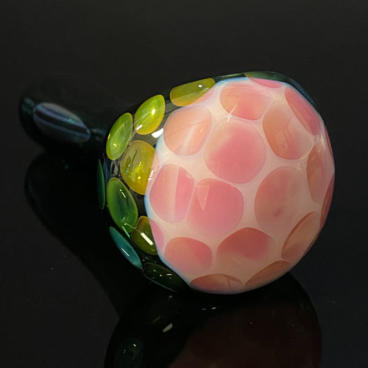 Pink Honeycomb Glass Heady Pipe Hand Blown