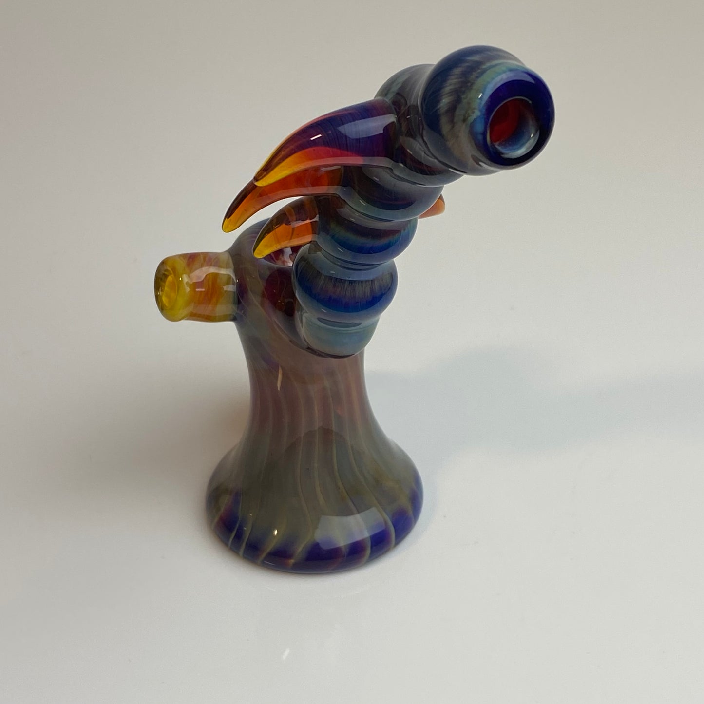 Amber Purple Horned Bubbler