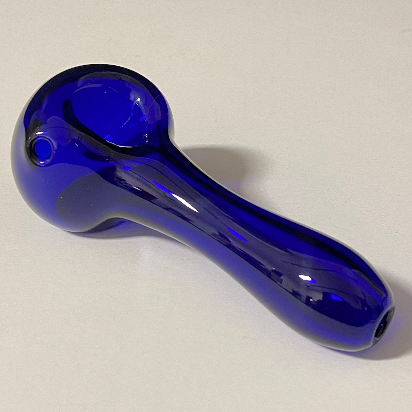 Cobalt Blue Glass Pipe, Heady Hand Blown