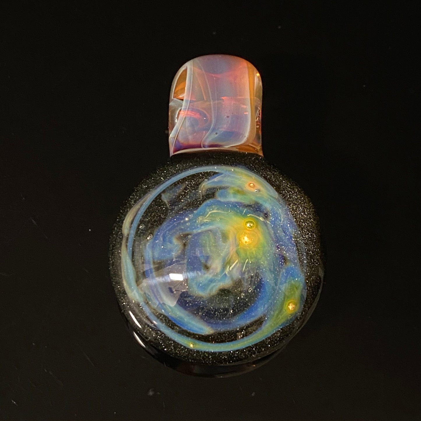 Galaxy Space Hand Made Glass Fume Pendant Necklace Made here in the Pacific Northwest