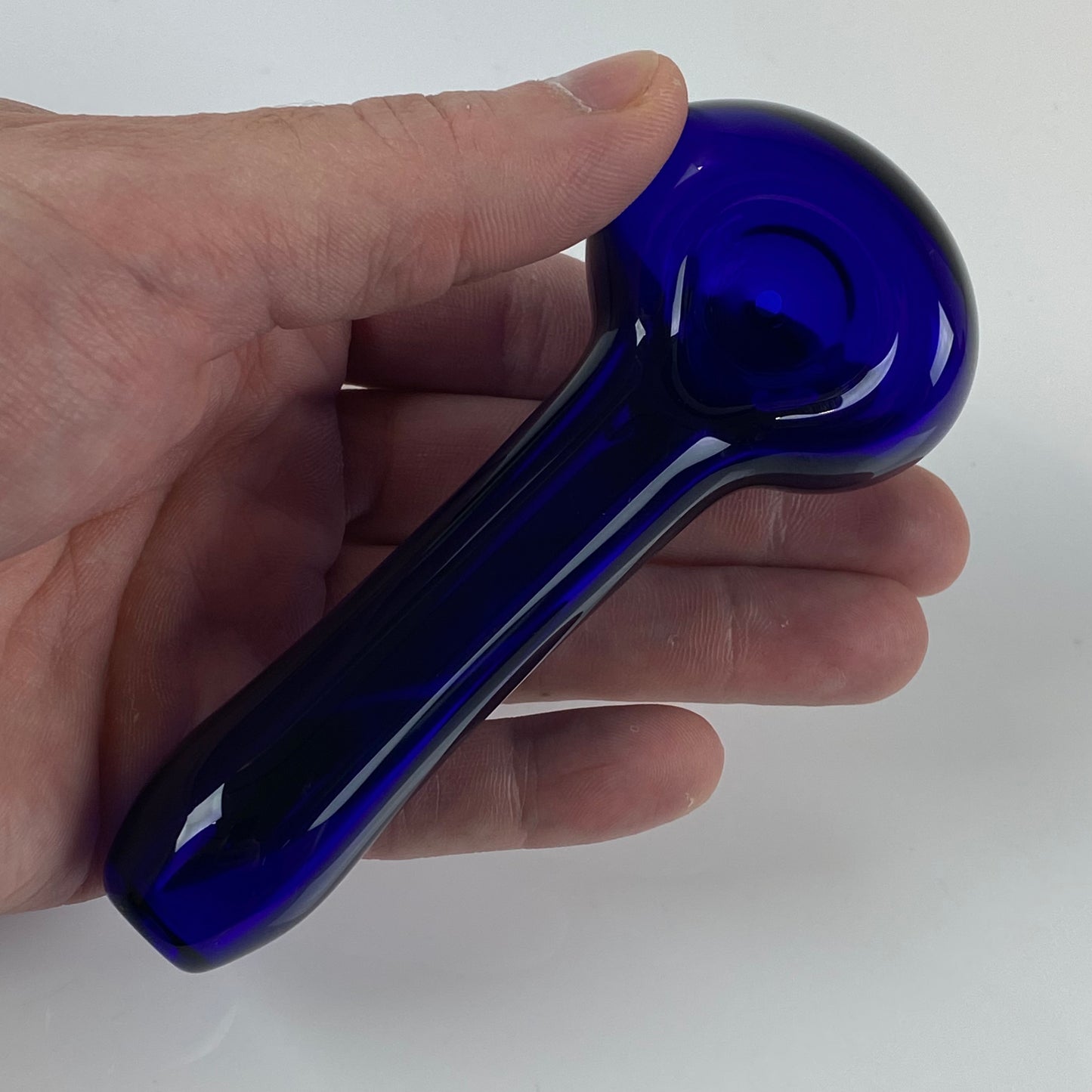 Cobalt Blue Glass Pipe, Heady Hand Blown