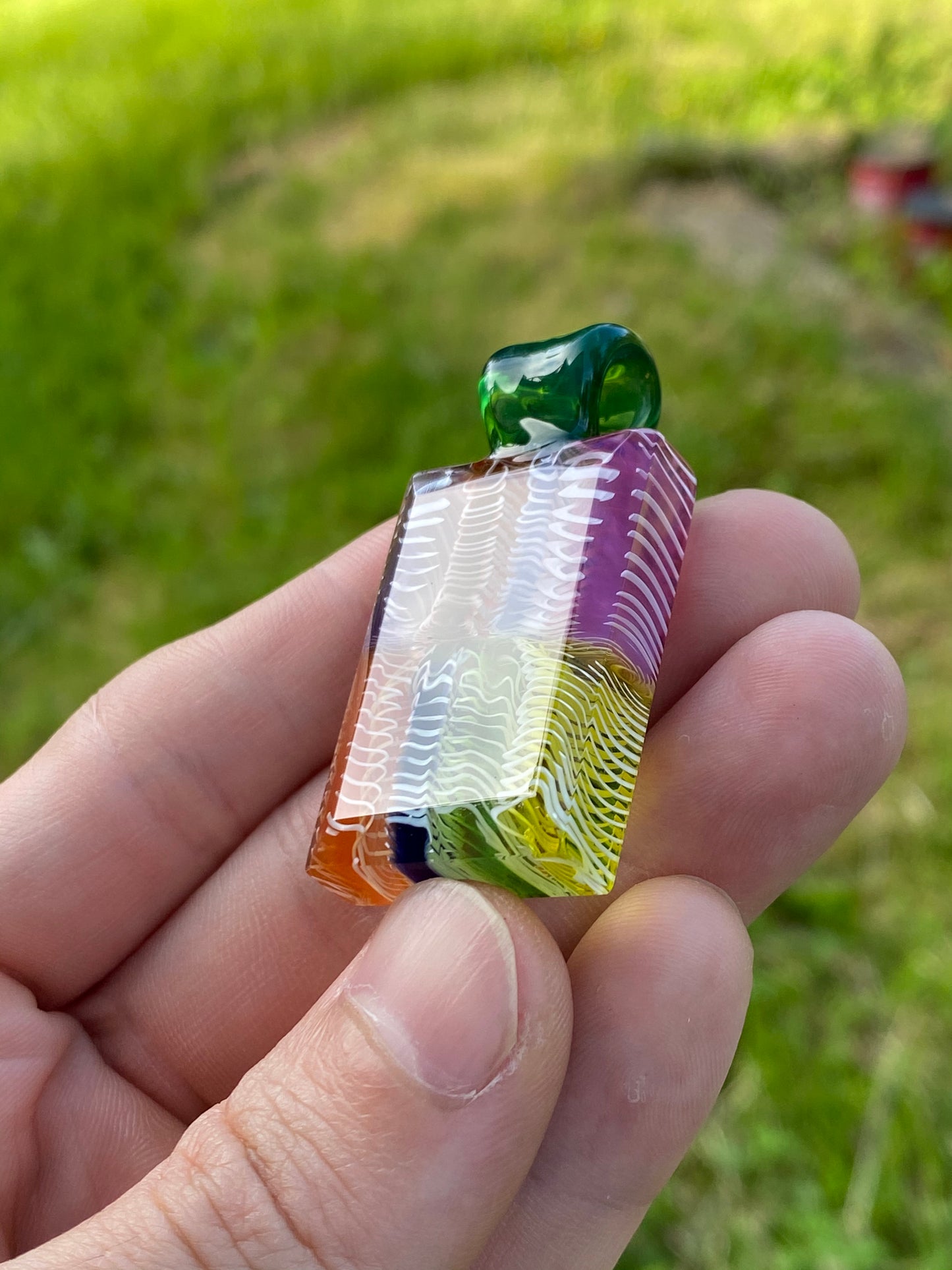 Merletto Lace Faceted Glass Pendant