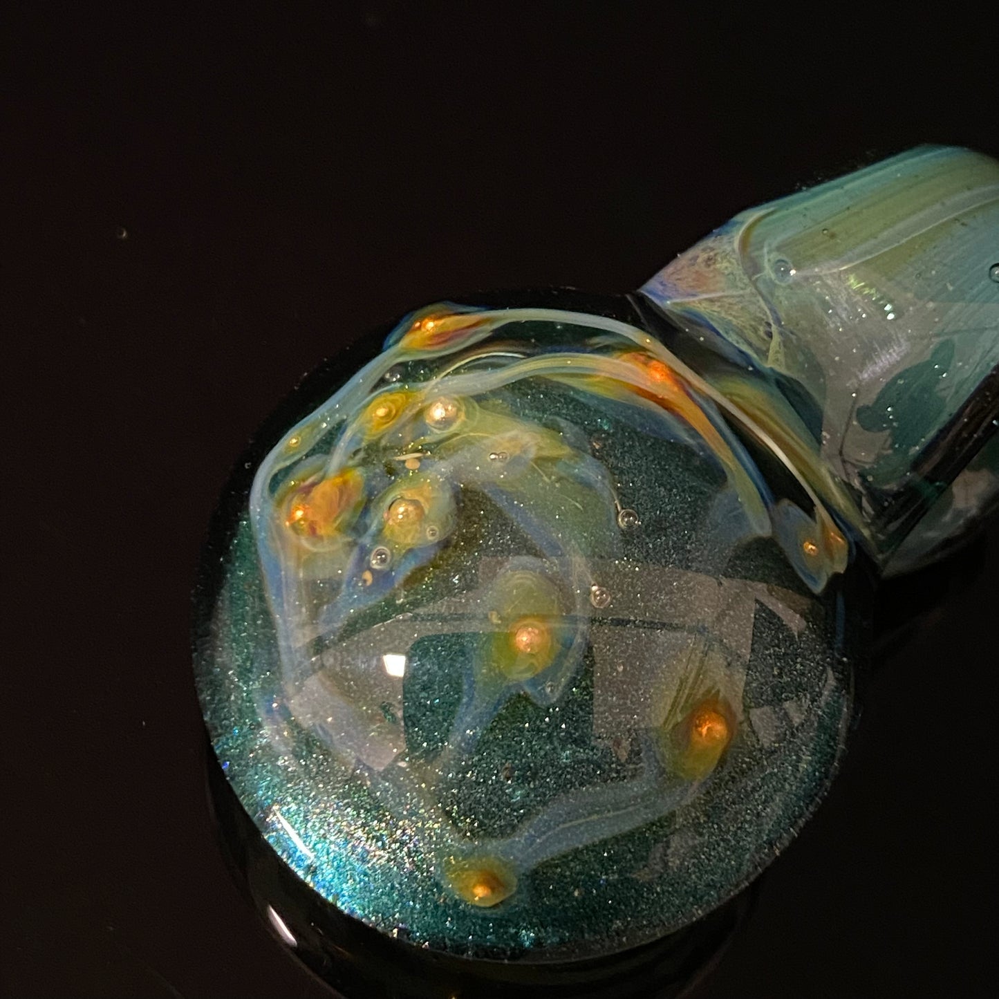 Galaxy Space Hand Made Glass Fume Pendant Necklace Made here in the Pacific Northwest