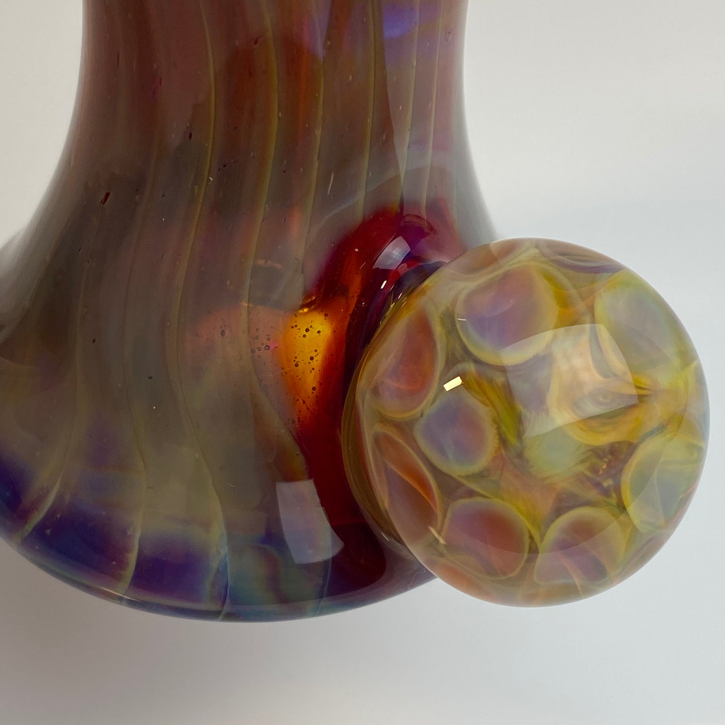 Amber Purple Horned Bubbler