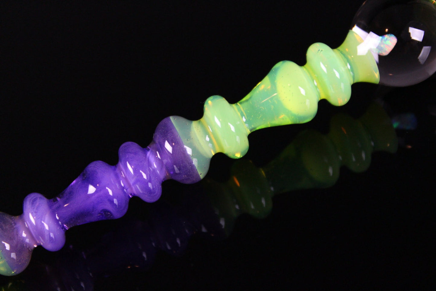 Purple Lollipop Slyme & Slyme Opal Art Glass Perfume Dauber