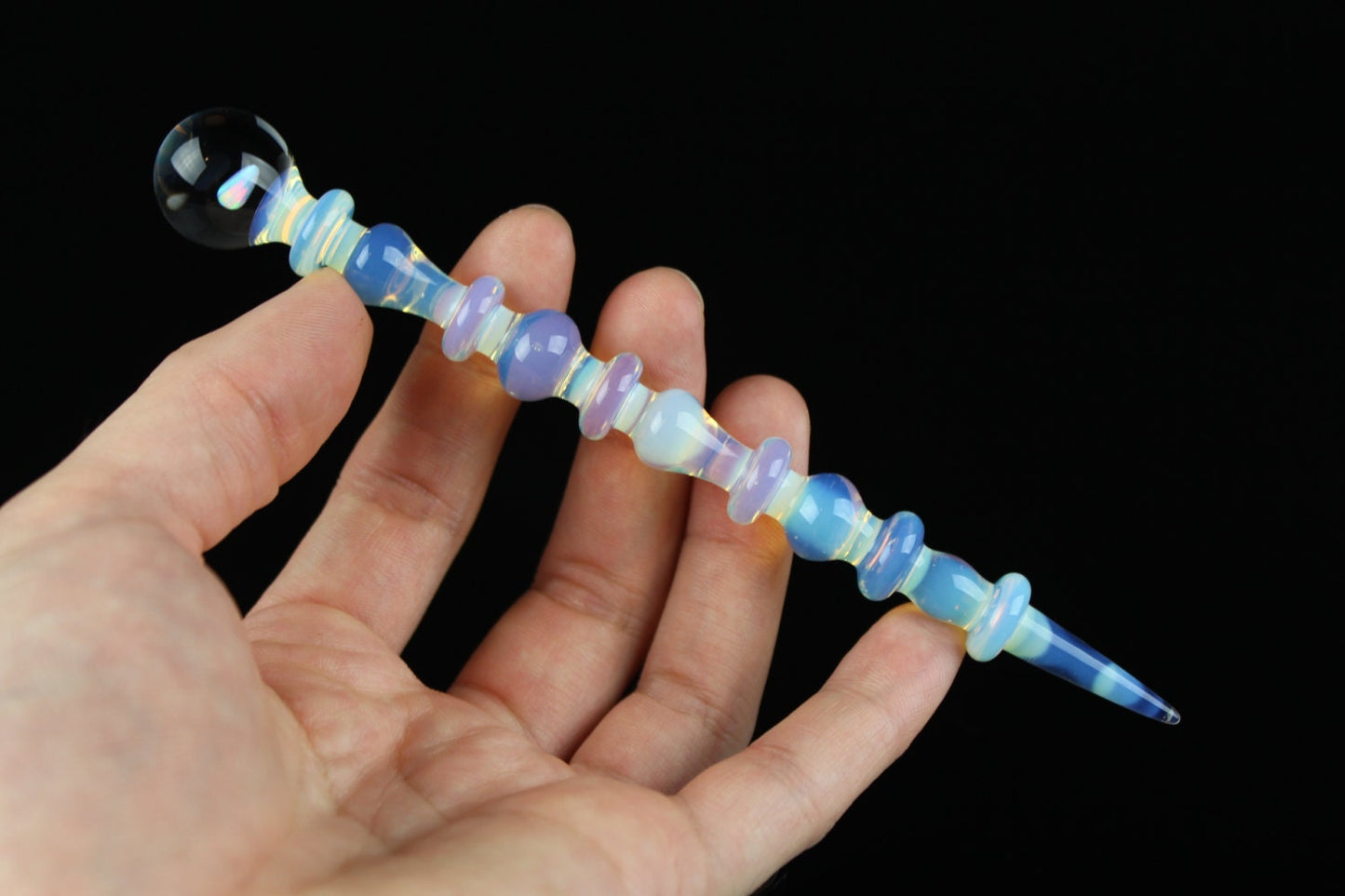 Opaline with an Opal Art Glass Perfume Dabber