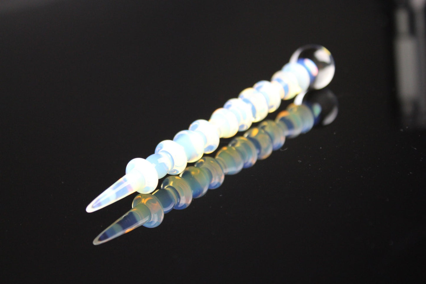 Opaline with an Opal Art Glass Perfume Dabber