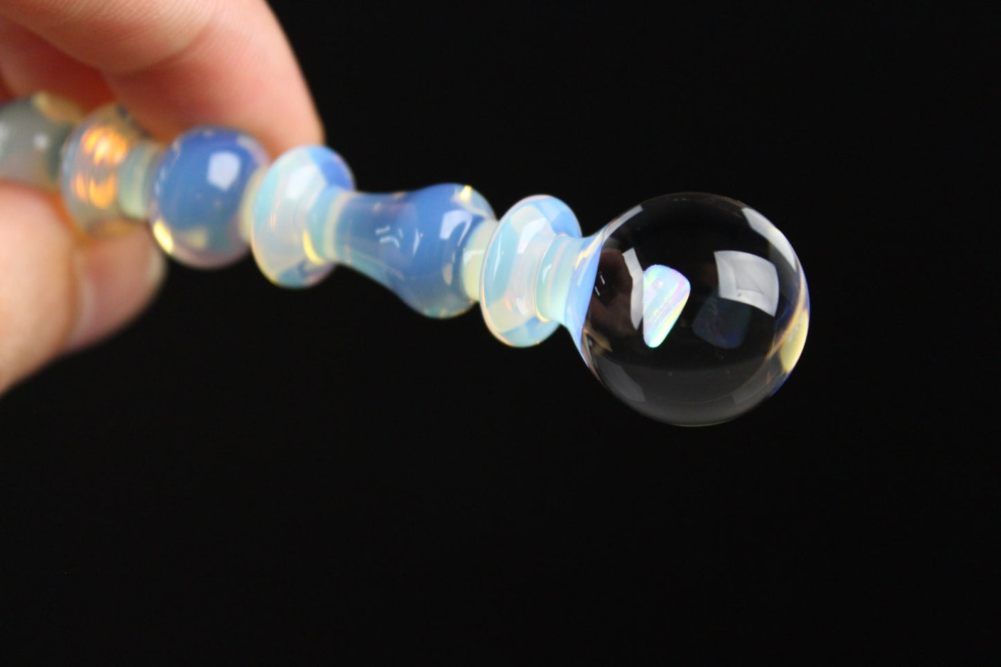 Opaline with an Opal Art Glass Perfume Dabber