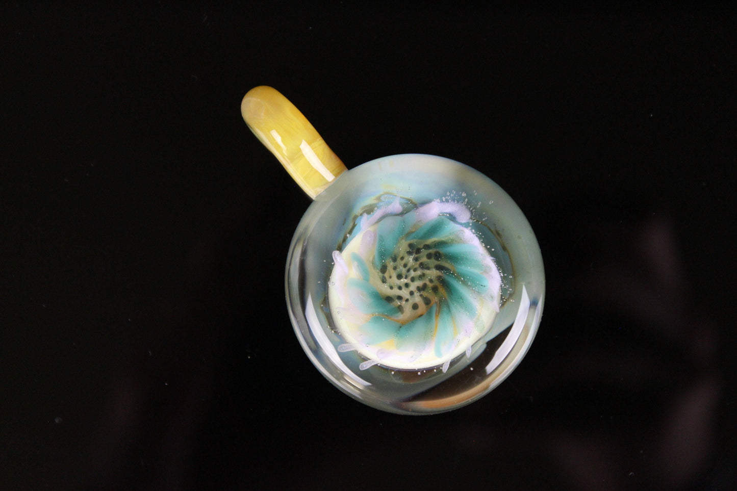 Hand Made Glass Implosion Pendant Necklace Made here in the Pacific No ...