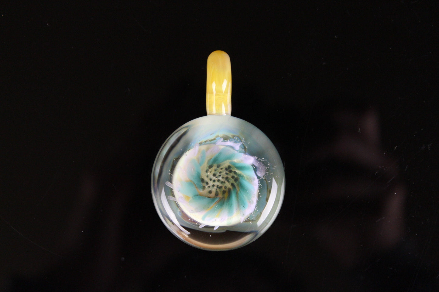 Hand Made Glass Implosion Pendant Necklace Made here in the Pacific No ...