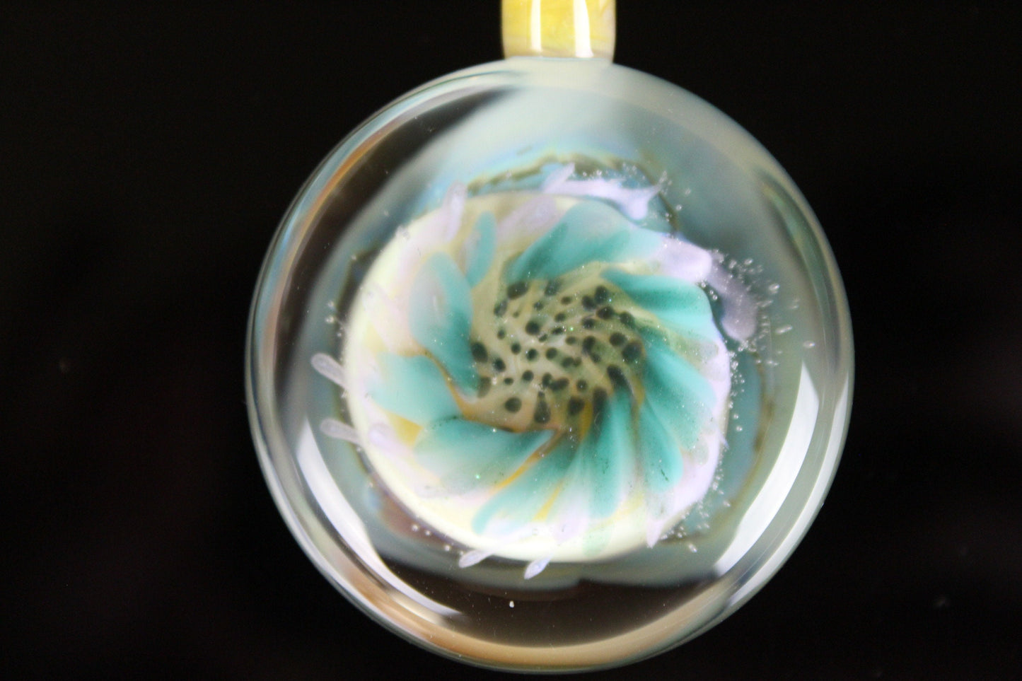 Hand Made Glass Implosion Pendant Necklace Made here in the Pacific Northwest