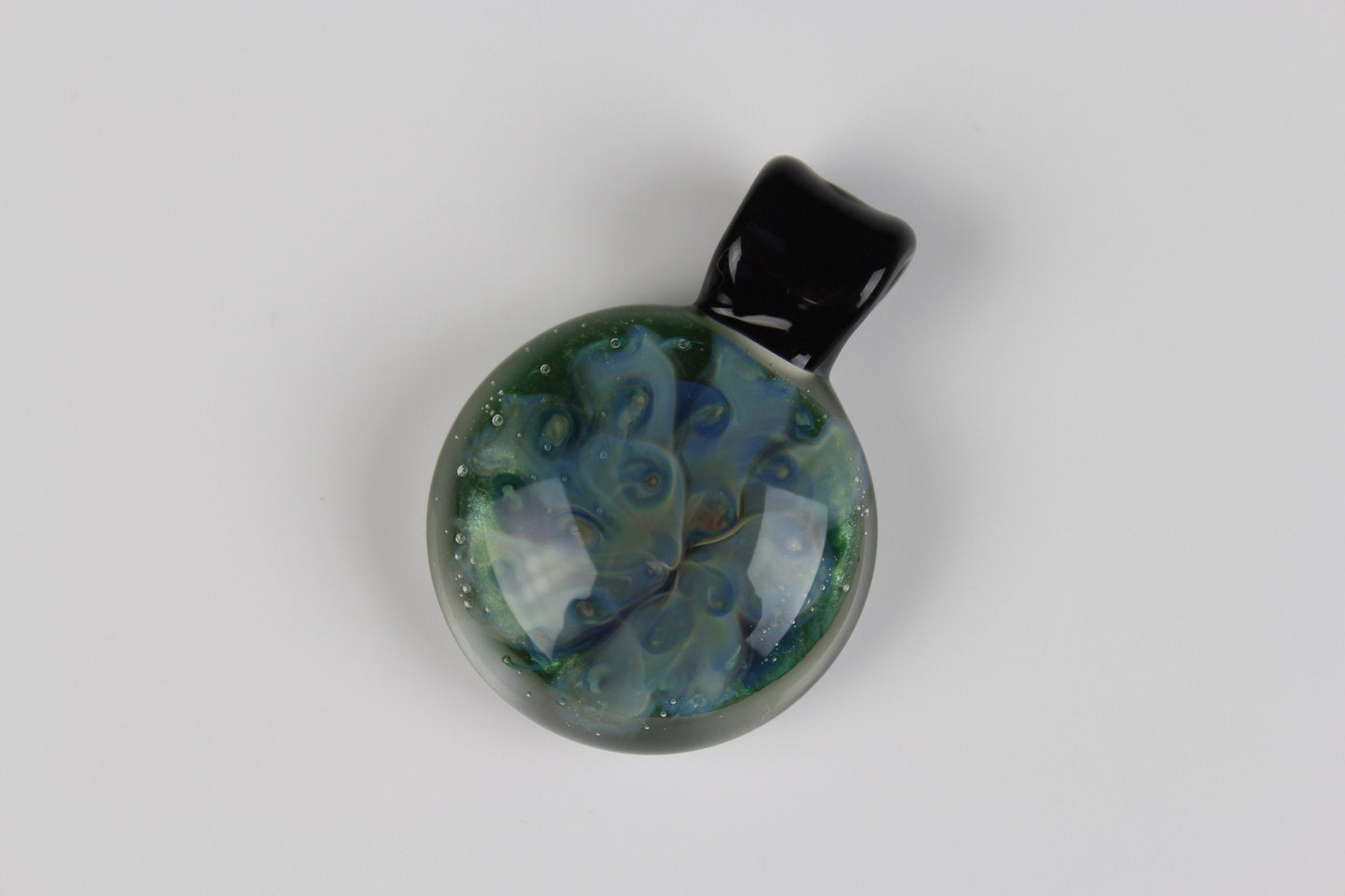 Hand Made Glass Fume Implosion Pendant Necklace Made here in the Pacific Northwest