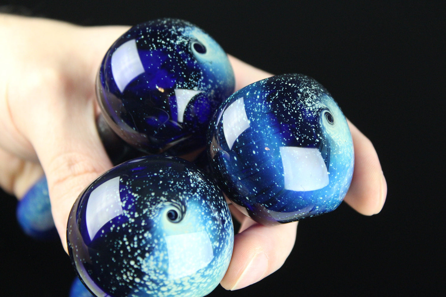 Galaxy Glass Pipe - Cobalt Space Pipe Nebula Fumed Glass Pipe, Heady H ...