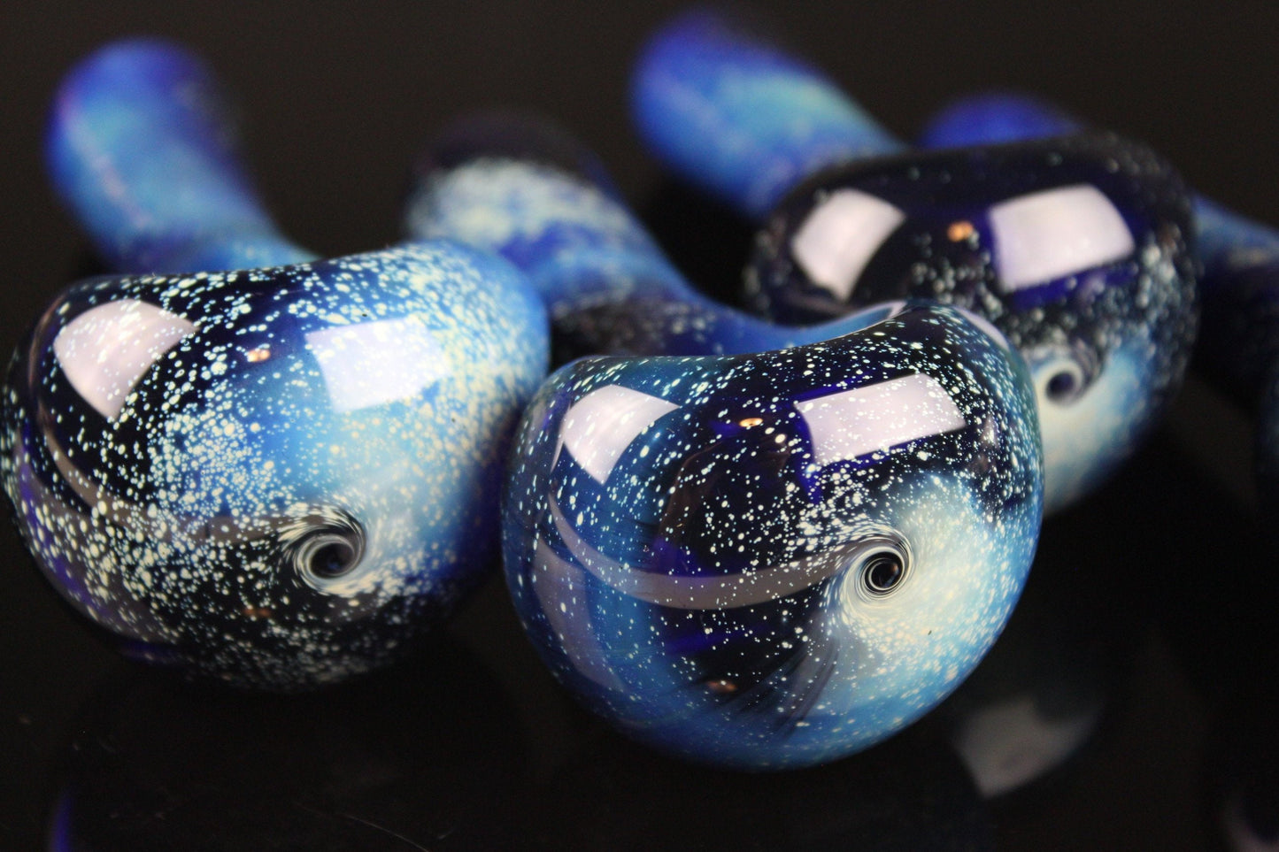 Galaxy Glass Pipe - Cobalt Space Pipe Nebula Fumed Glass Pipe, Heady Hand Blown