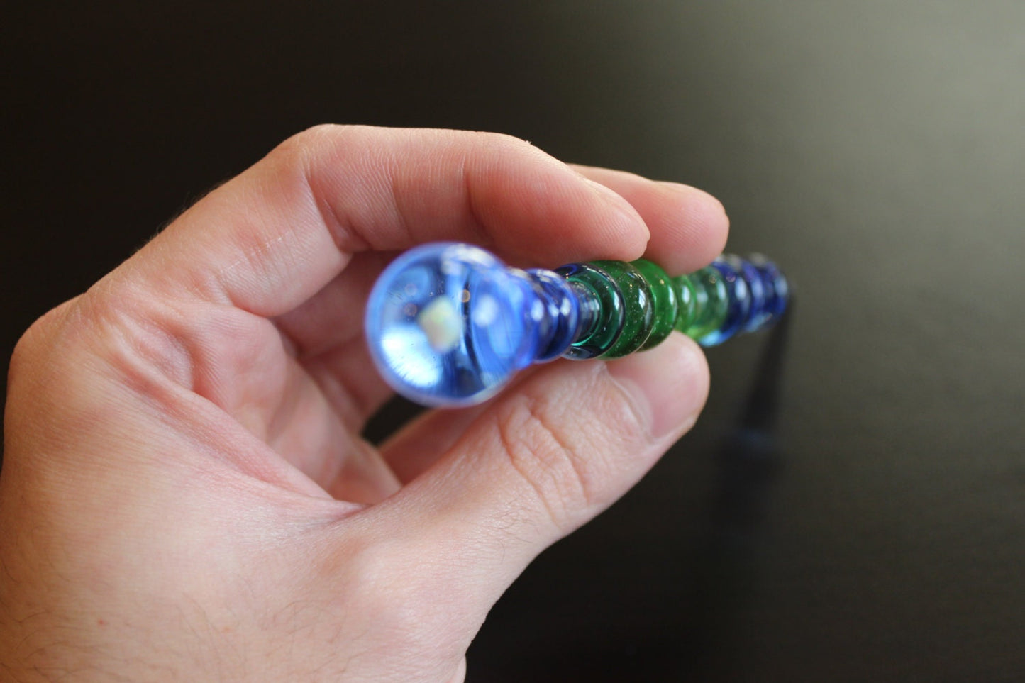 Blue Dream & Kryptonite Opal Art Glass Perfume Dabber