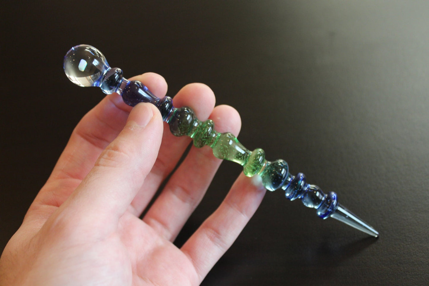 Blue Dream & Kryptonite Opal Art Glass Perfume Dabber