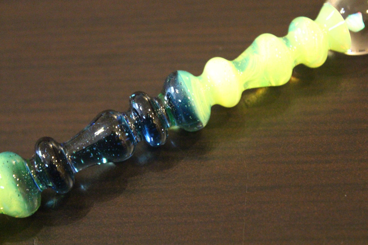 Opal - Slyme & Blue Stardust Art Glass Perfume Dauber