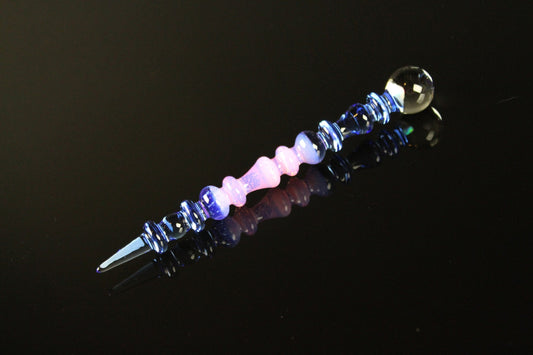 Pink Slyme & Blue Dream Opal Art Glass Perfume Dauber