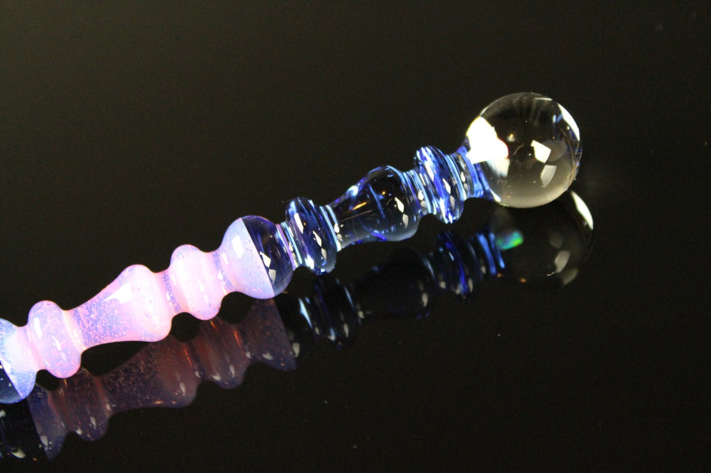 Pink Slyme & Blue Dream Opal Art Glass Perfume Dauber